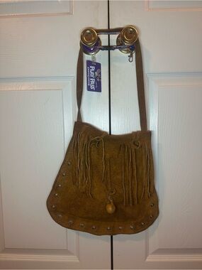 Vintage Learher Small Short Strap Crossbody Bag Purse Brown